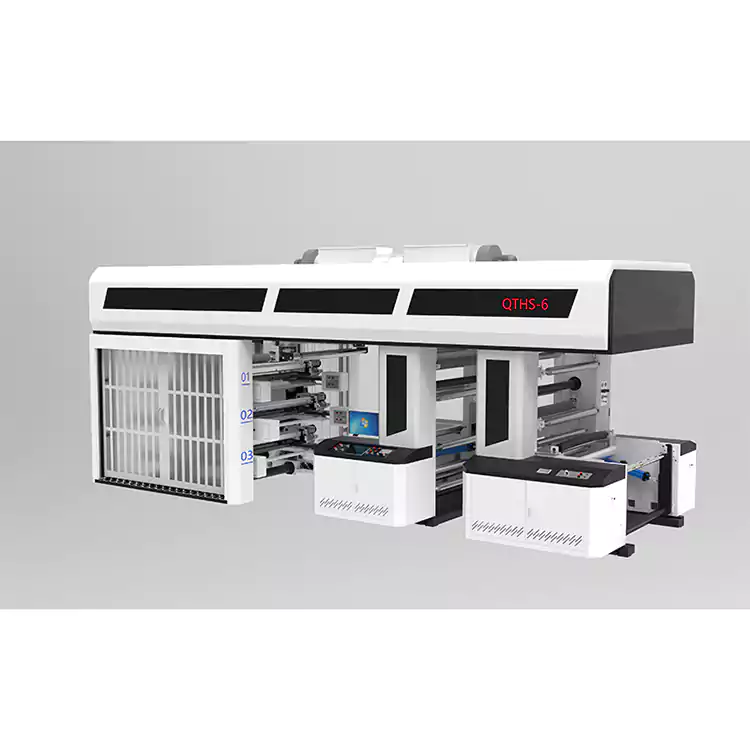 6 färger Servodrivenhet Typ av växel Centraltrumma Flexo Printng Maskinhylsa Typ